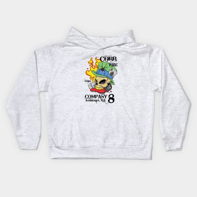 Cobb County Fire Station 8 Kids Hoodie by LostHose